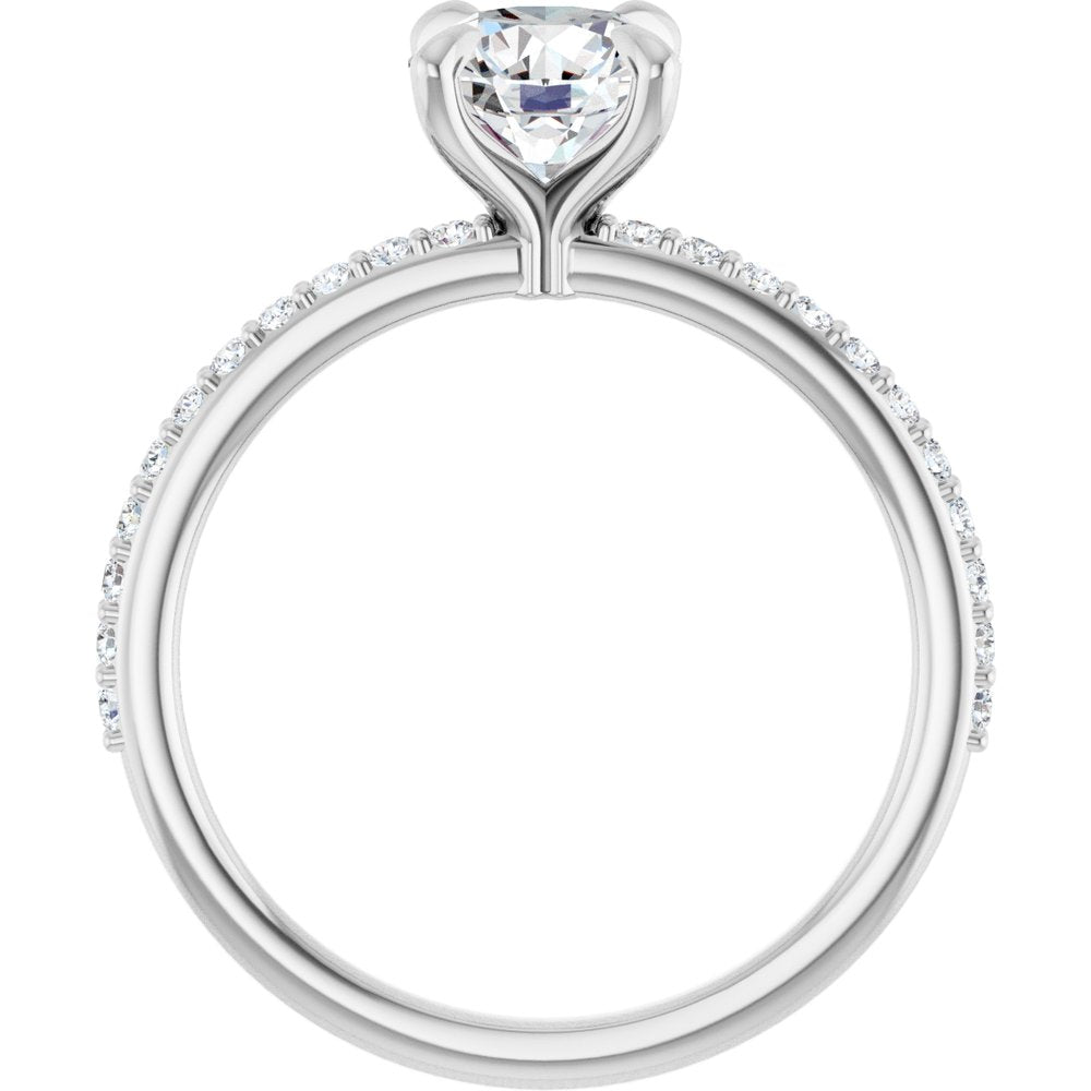 1 1/5 CT Lab-Grown Diamond Engagement Ring in 14K White Gold