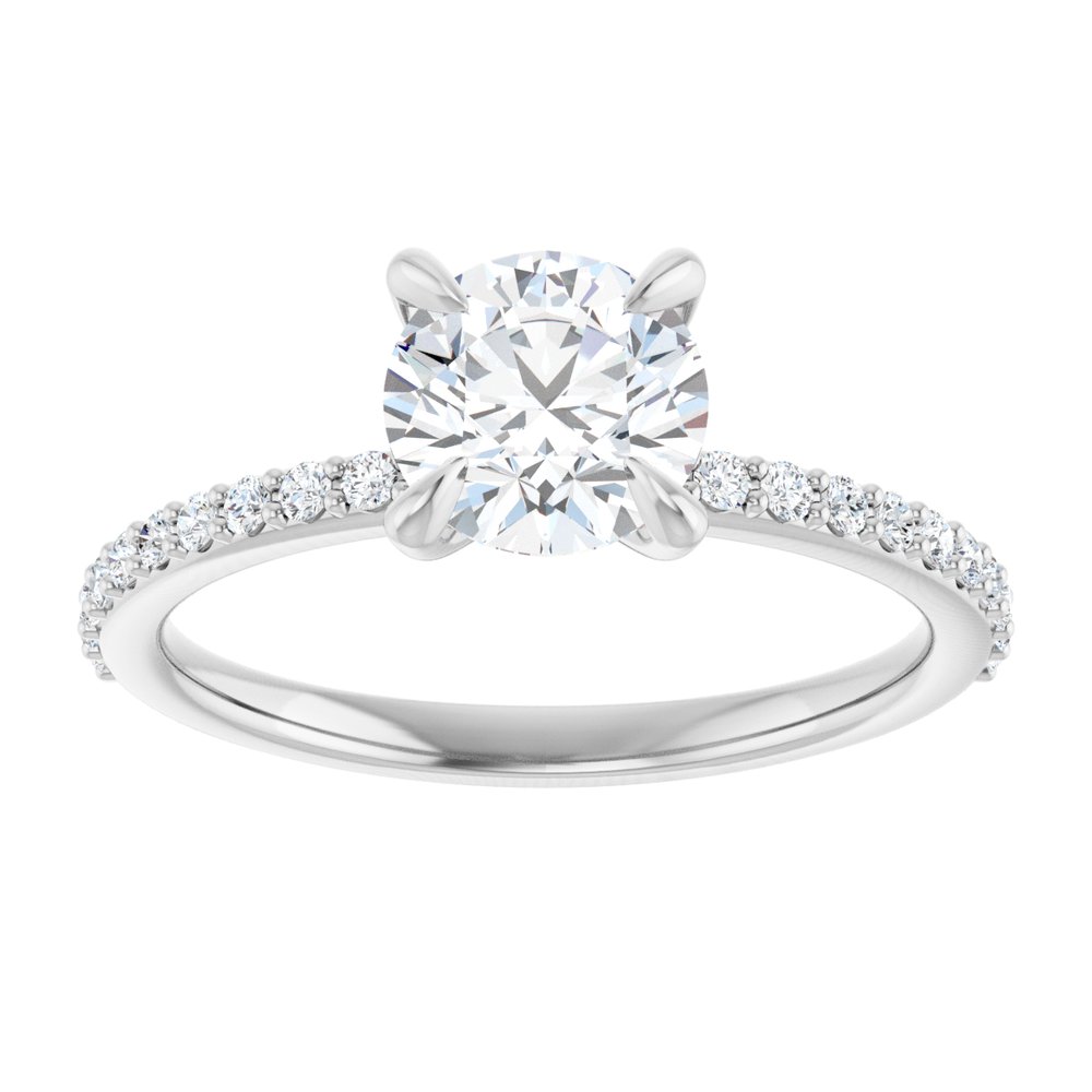 1 1/5 CT Lab-Grown Diamond Engagement Ring in 14K White Gold