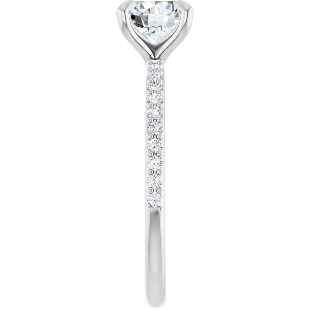 1 1/5 CT Lab-Grown Diamond Engagement Ring in 14K White Gold