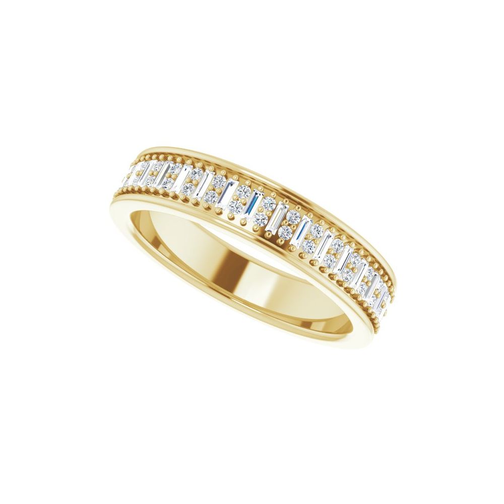 1/3 CT Natural Diamond Band in 14K Yellow Gold