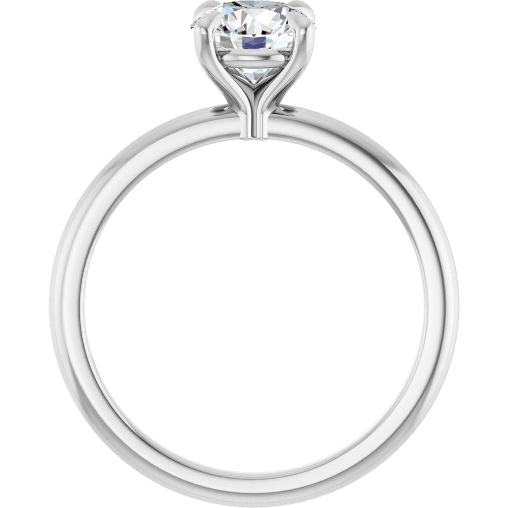 1 CT Lab-Grown Round Diamond Solitaire Ring in 14K White Gold