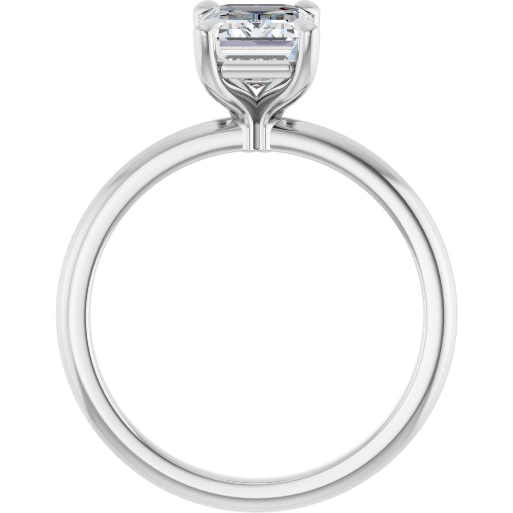 1 3/4 CT Lab-Grown Emerald Diamond Solitaire Ring in 14K White Gold