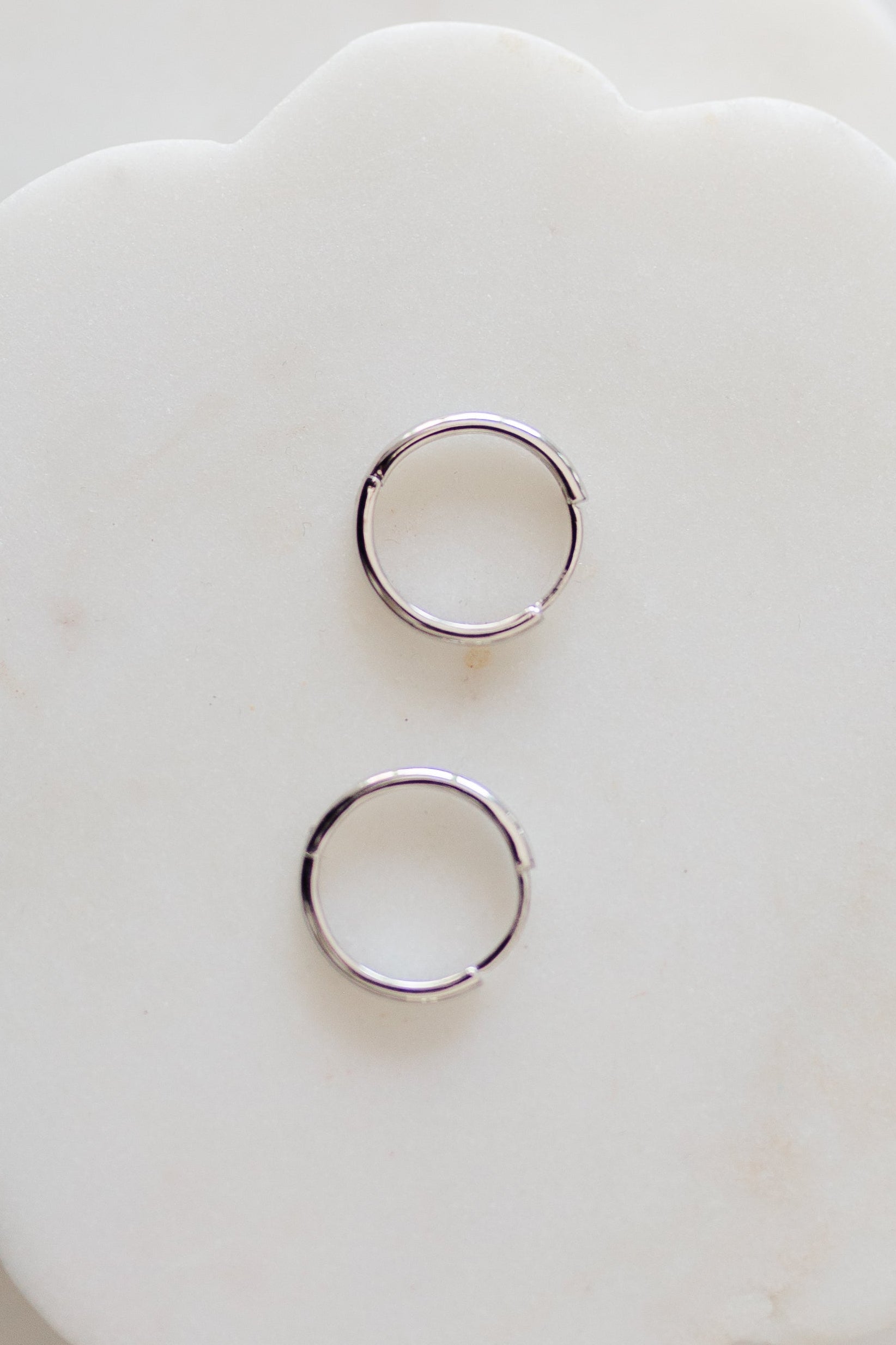 Mini Silver Hoops