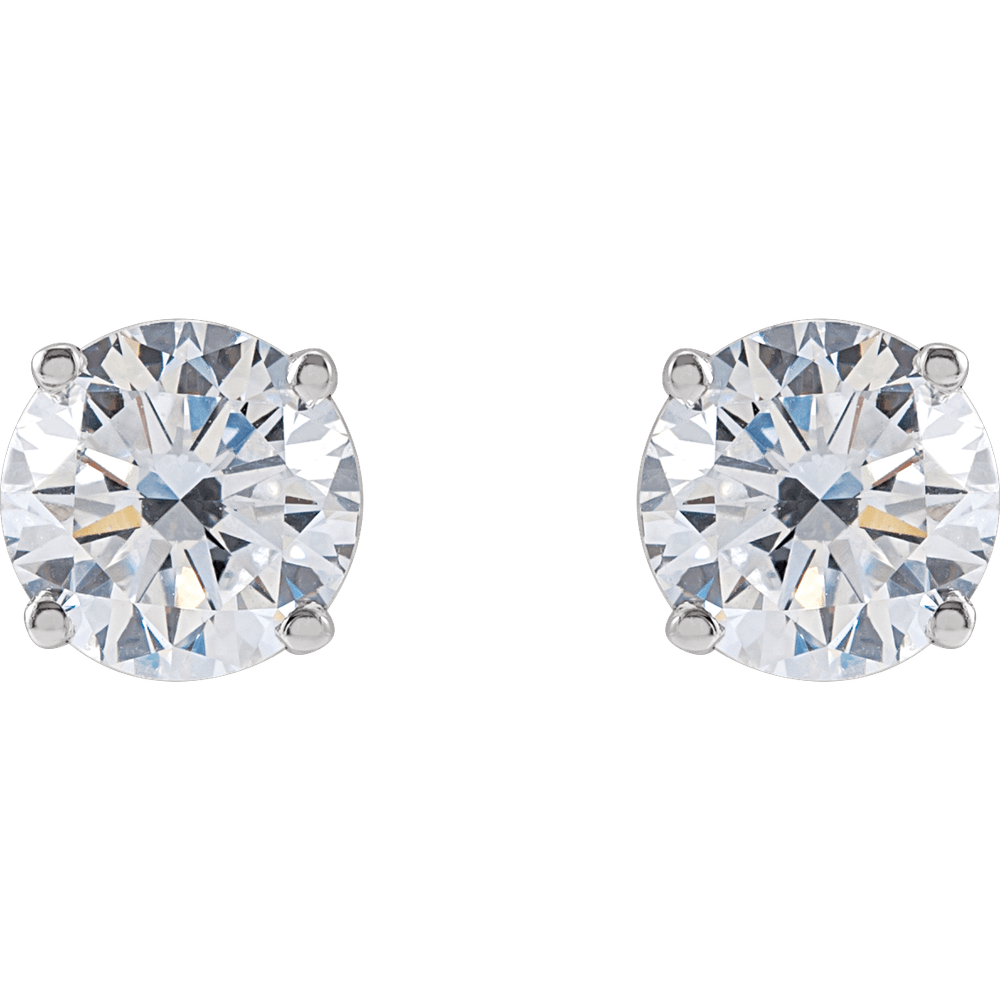 14K White Gold 3 CTW Lab-Grown Diamond Earrings