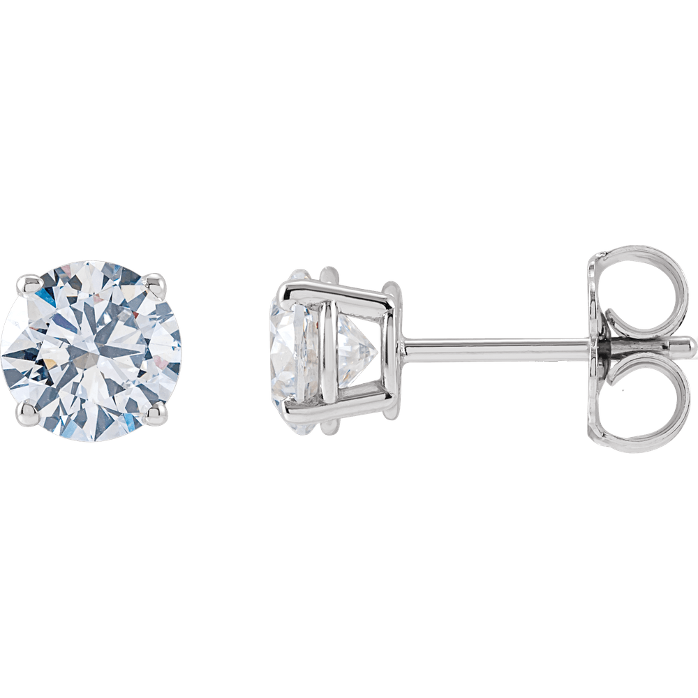 14K White Gold 3 CTW Lab-Grown Diamond Earrings