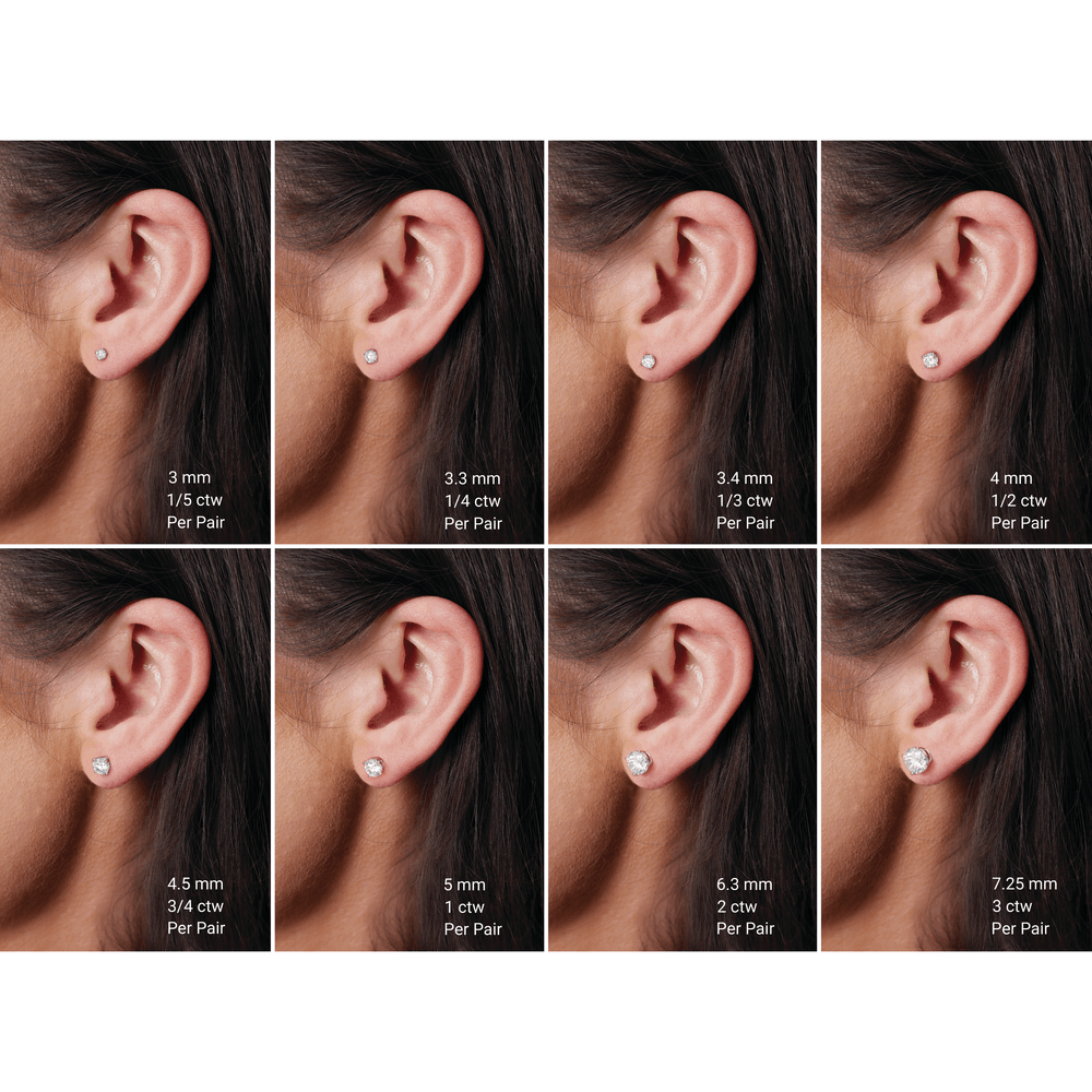14K White Gold 3 CTW Lab-Grown Diamond Earrings