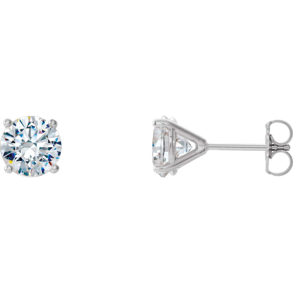 14K White Gold 1 CTW Lab-Grown Diamond 4-Prong Stud Earrings