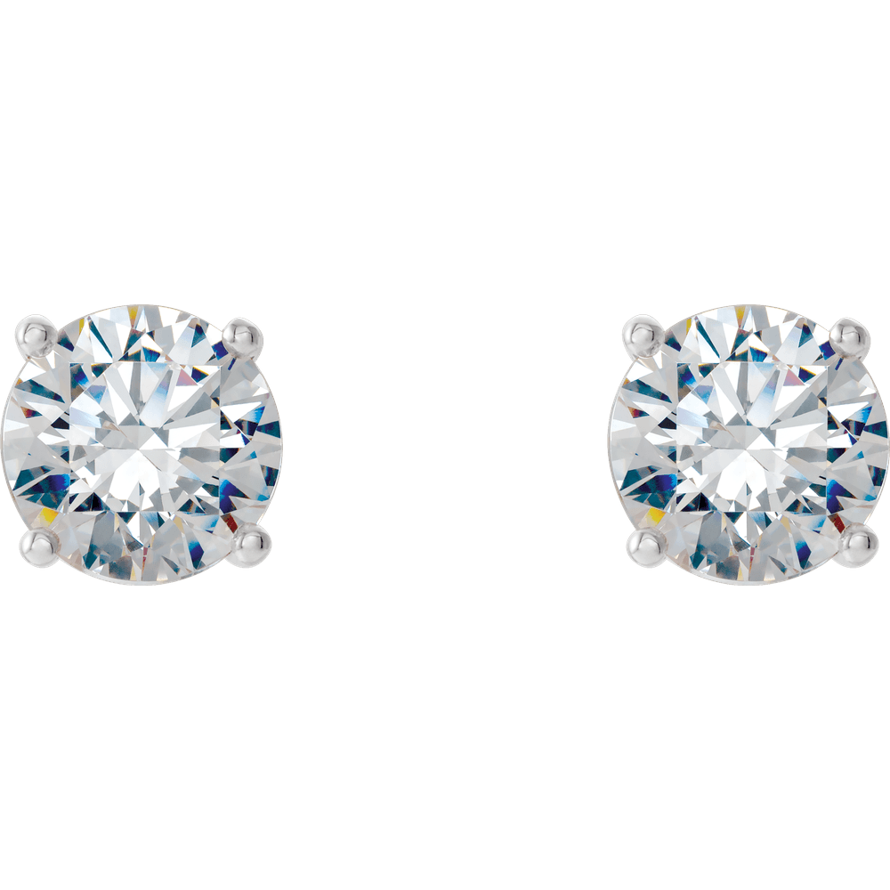 14K White Gold 1 CTW Lab-Grown Diamond 4-Prong Stud Earrings