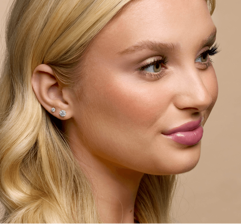 14K White Gold 1 CTW Lab-Grown Diamond 4-Prong Stud Earrings