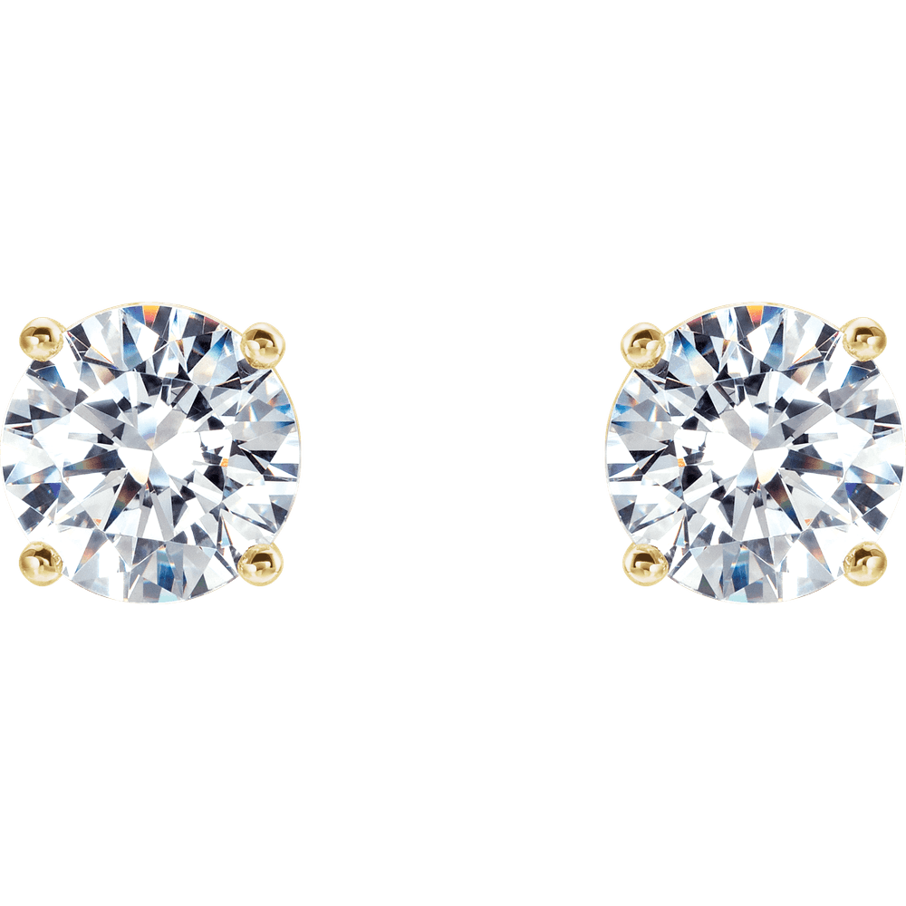 14K Yellow Gold 1 1/2 CTW Lab-Grown Diamond 4-Prong Stud Earrings