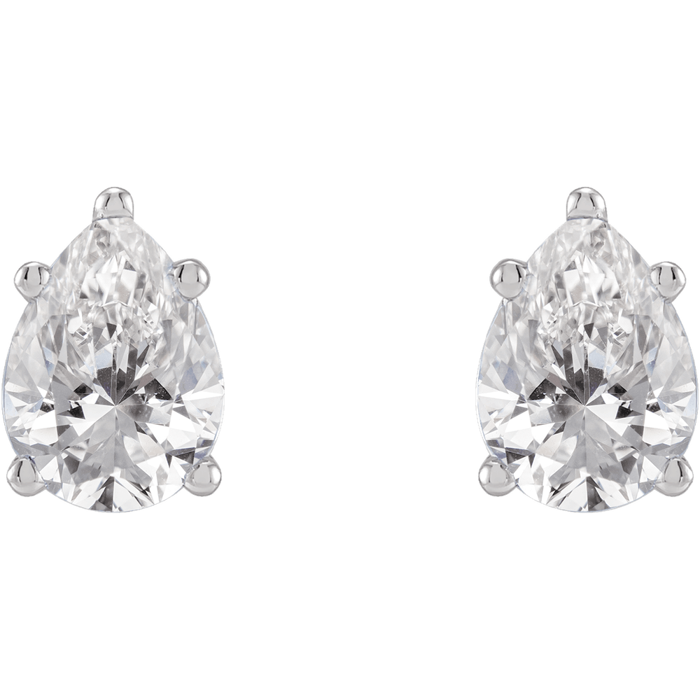 1 1/3 CT Lab-Grown Diamond Earrings in 14K White Gold