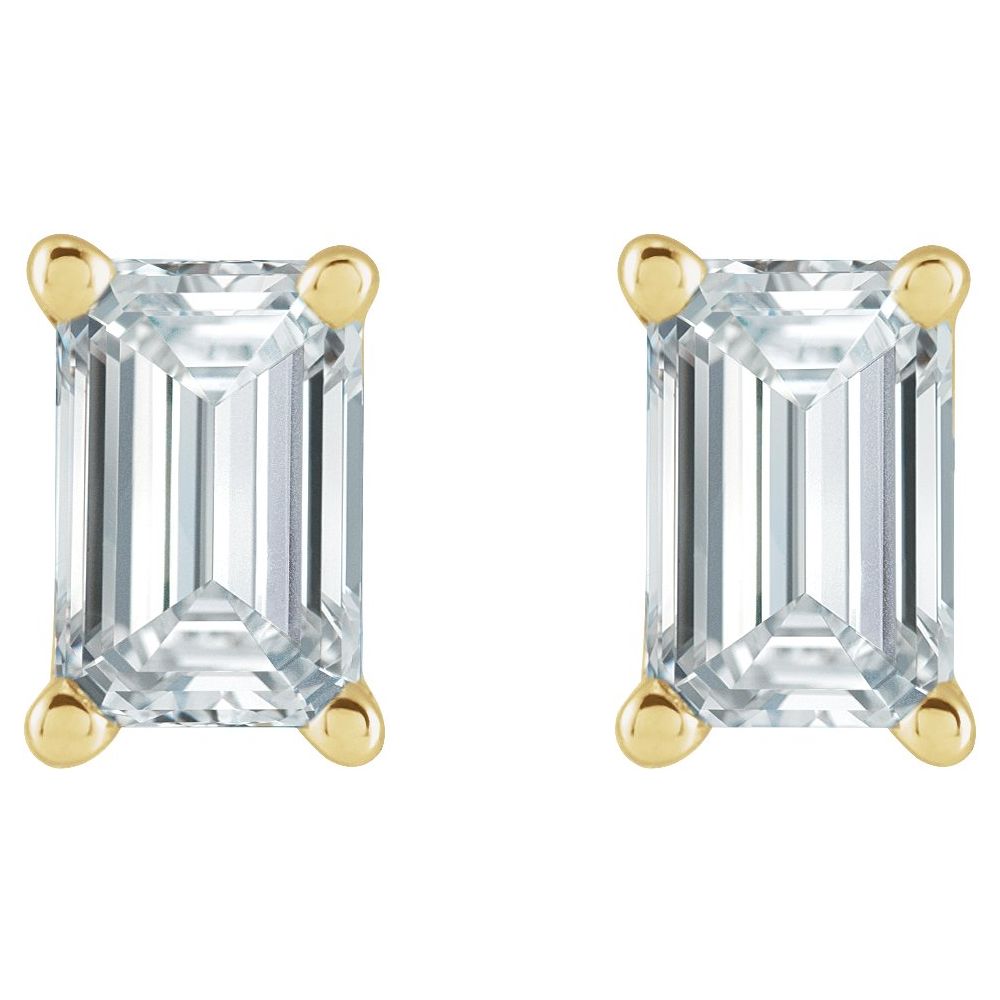 5/8 CT Lab-Grown Diamond Earrings in 14K Yellow Gold