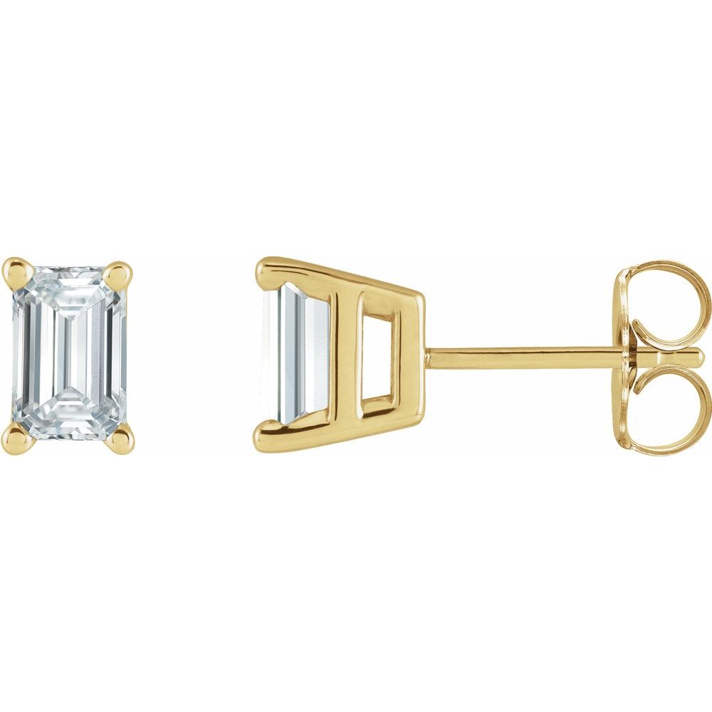 5/8 CT Lab-Grown Diamond Earrings in 14K Yellow Gold
