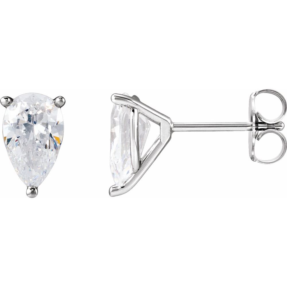 3 CT Lab-Grown Diamond Cocktail-Style Earrings in 14K White Gold