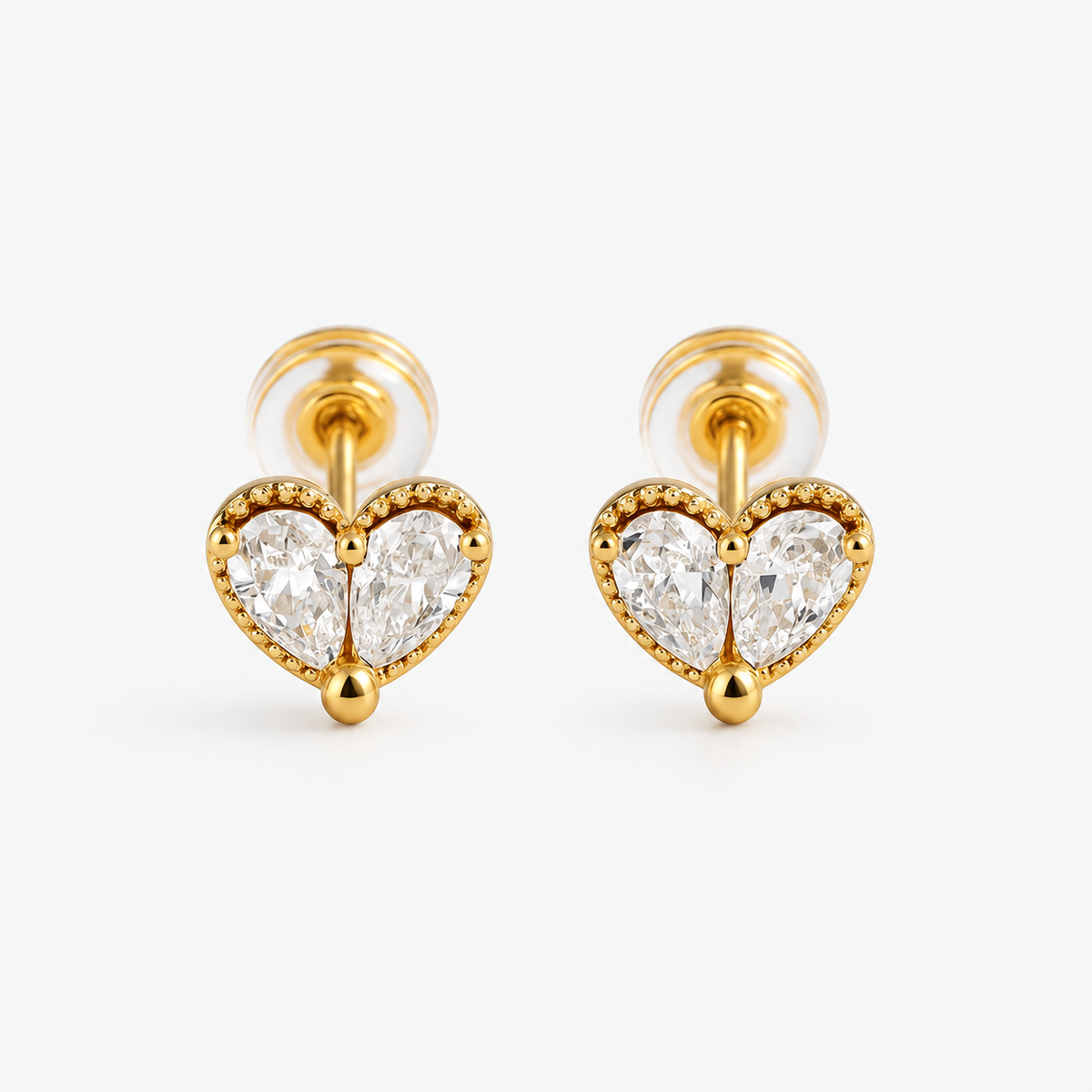 The Fairfax Heart Studs
