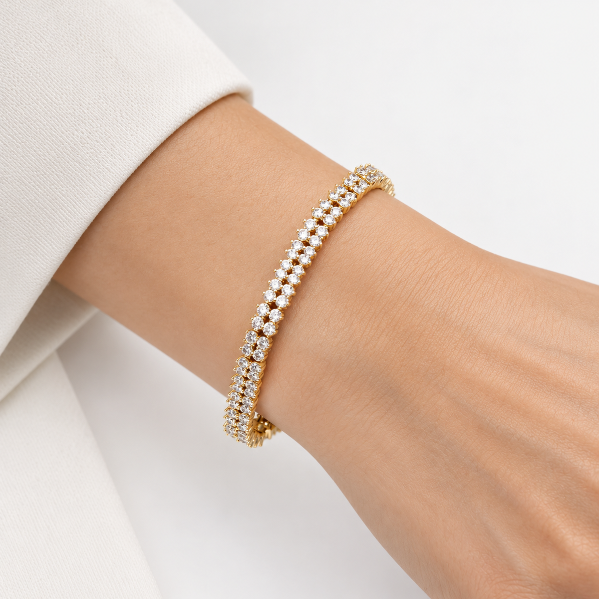 The Double Diamond Tennis Bracelet