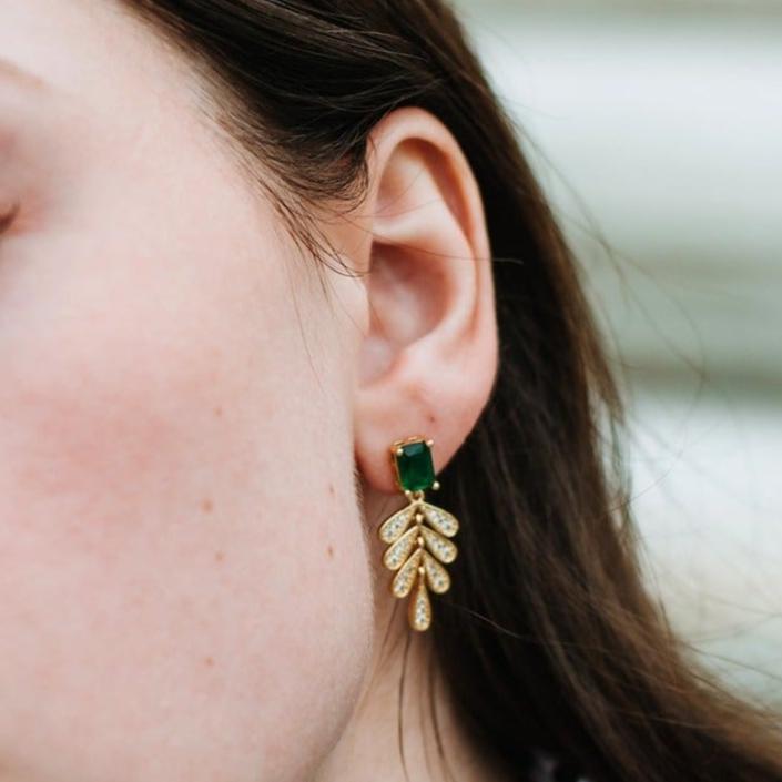 Emerald Luxe Drop Earrings