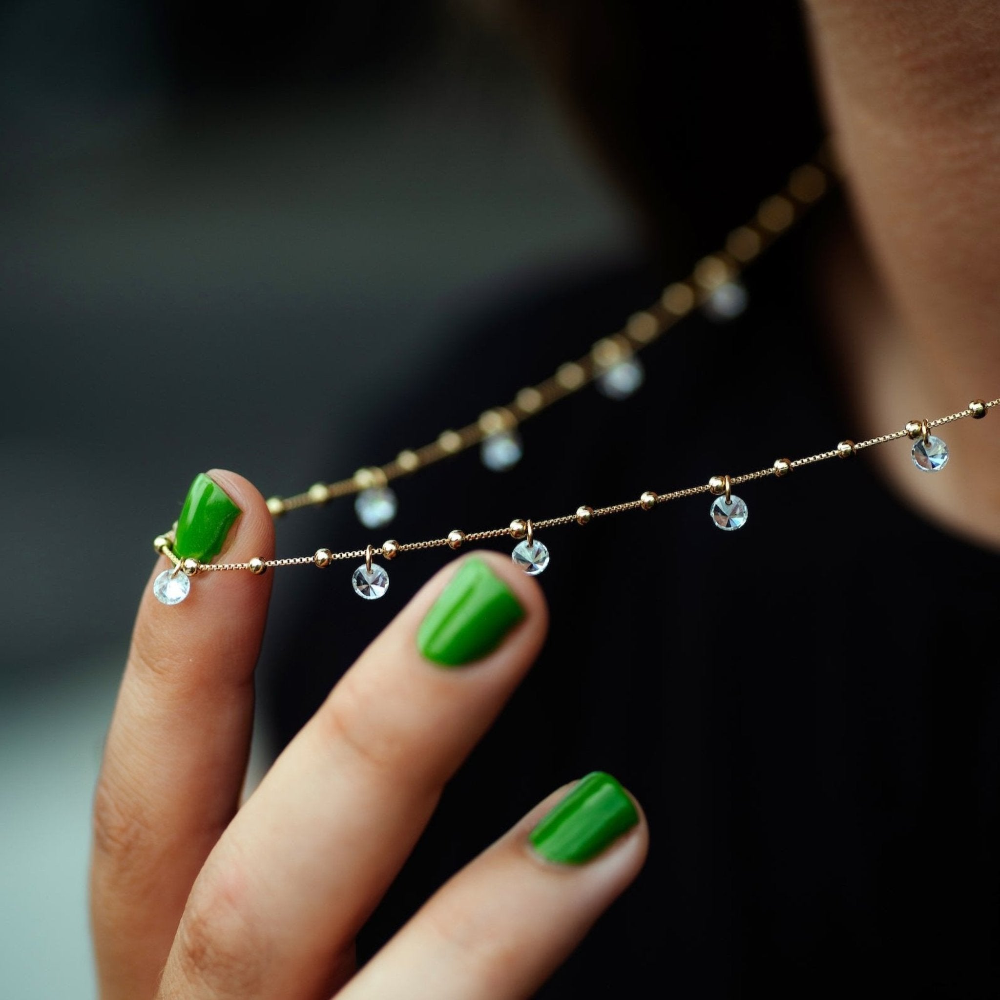 Sparkling Dewdrop Necklace