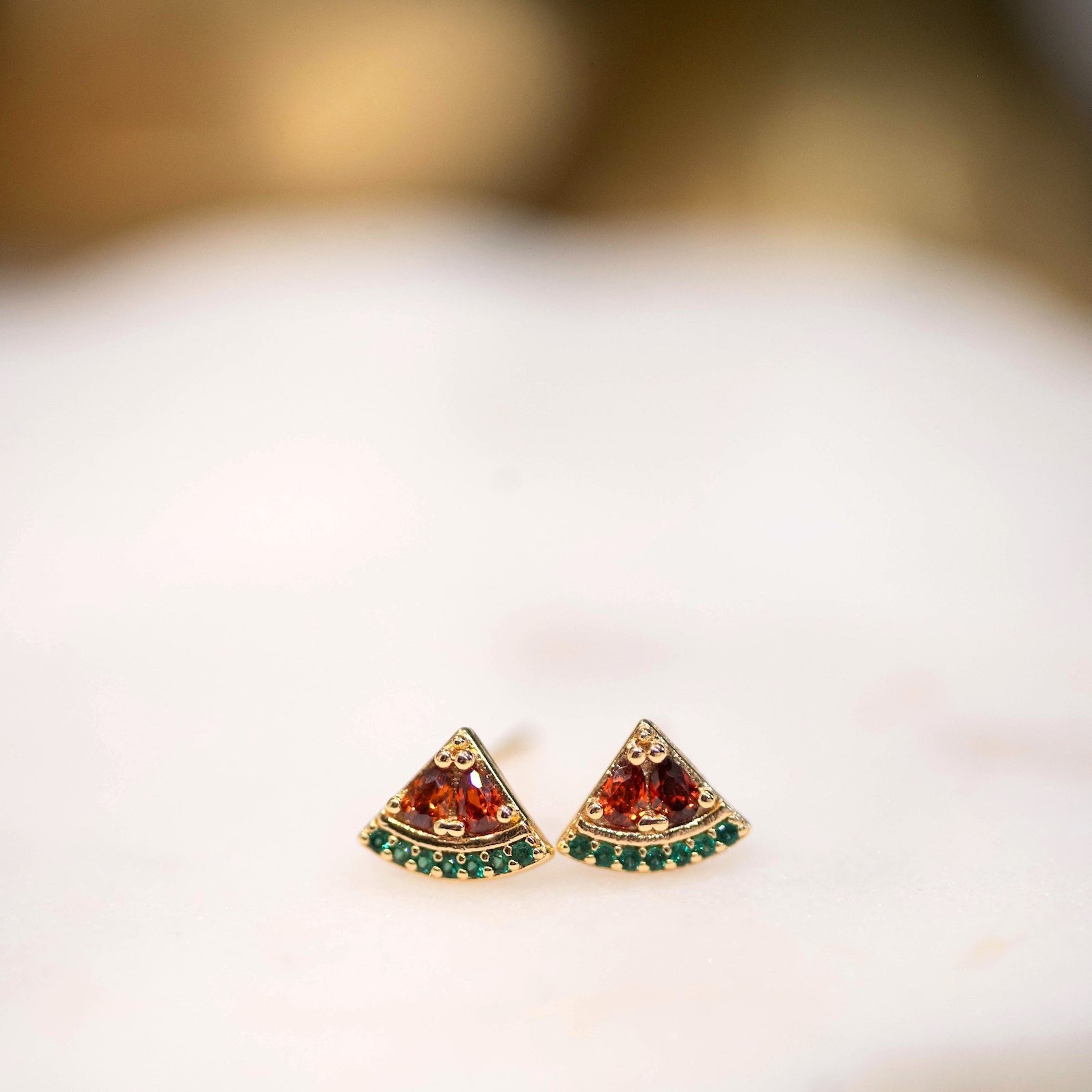 Watermelon CZ Studs