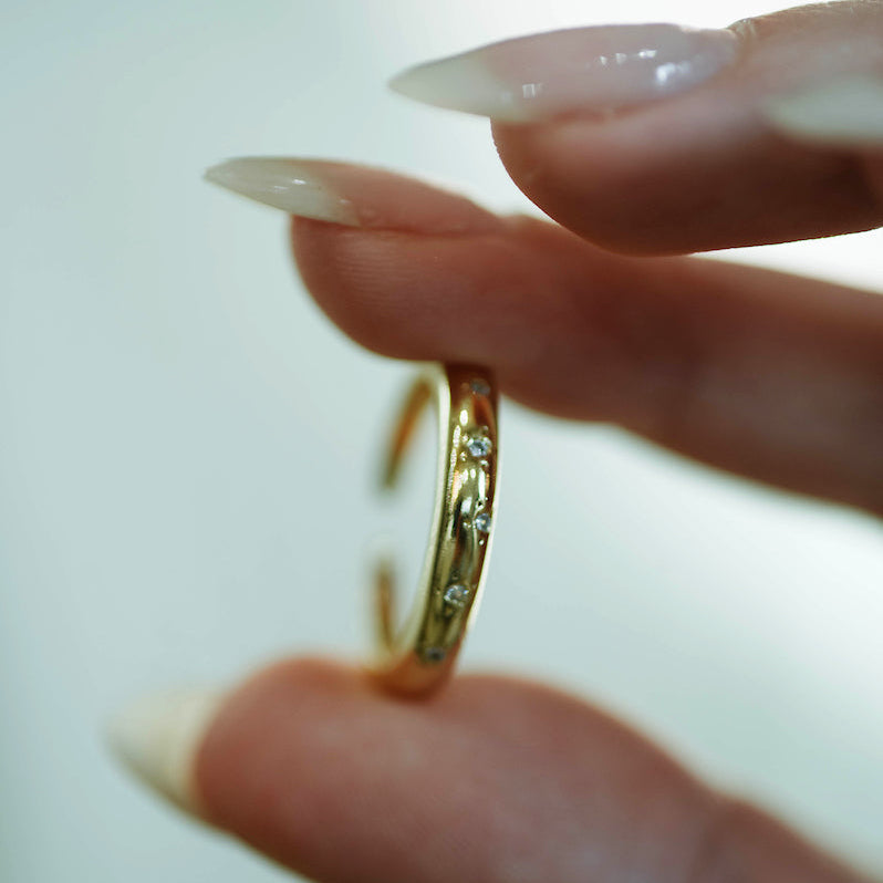 Stardust Adjustable Band Ring