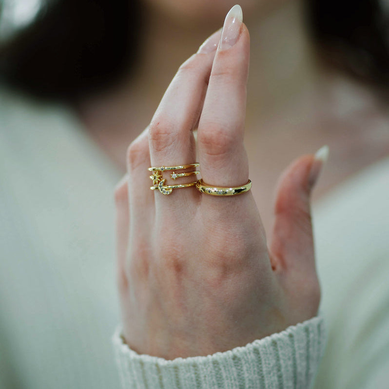 Stardust Adjustable Band Ring