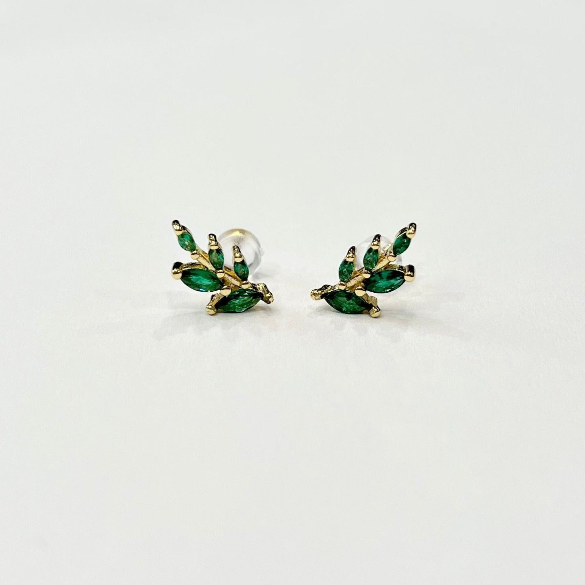 Emerald Olive Studs