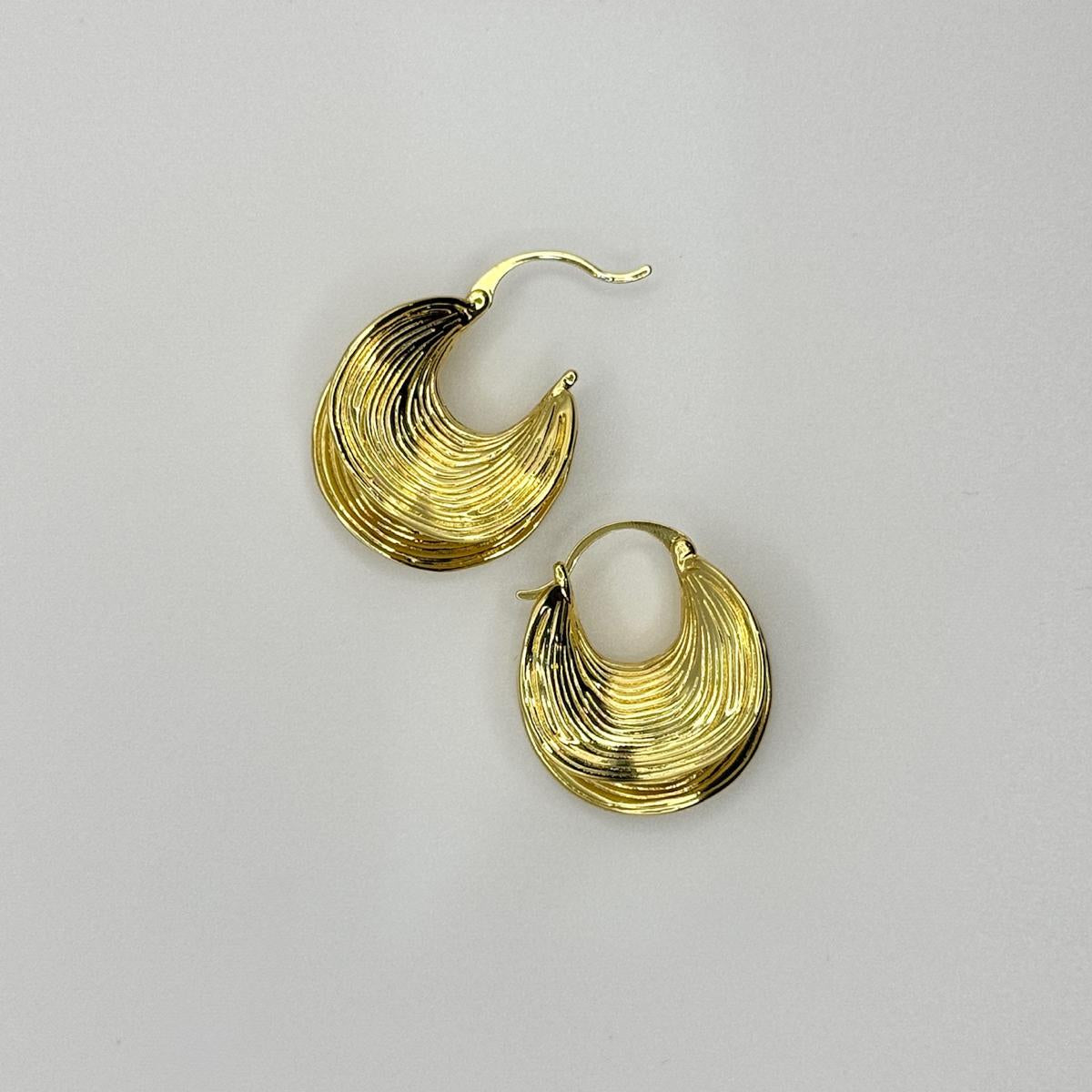 Golden Petal Hoops