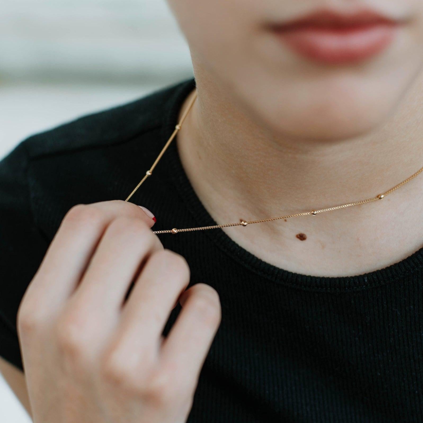 Dainty Dot Chain, Dainty Dot Necklace, Dot Gold Chain, Gold Filled Layering Necklace, Gold Filled Dot Chain, Dainty Layering Minimalist