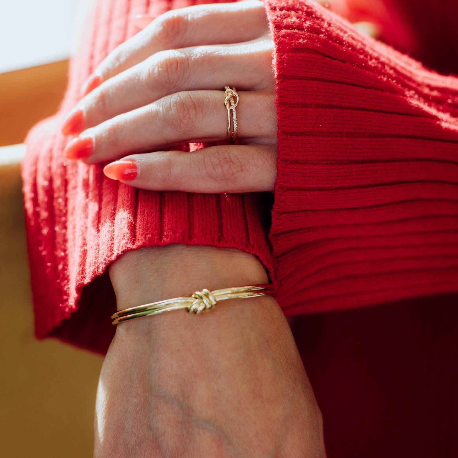 Love Knot Bracelet, Gold Knot Bracelet, Forever Knot Bracelet, Gold Filled Knot Bracelet, Knot Cuff Bracelet, Knotted Gold Bracelet