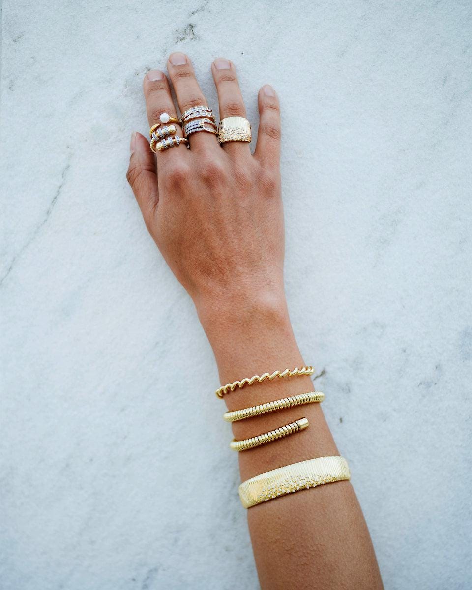 Gold Filled Cuff Bracelet, Chunky Gold Cuff, Gold Filled Bangle, Adjustable Gold Cuff, Wide Gold Bangle, Chunky Gold Bangle, CZ Bangle