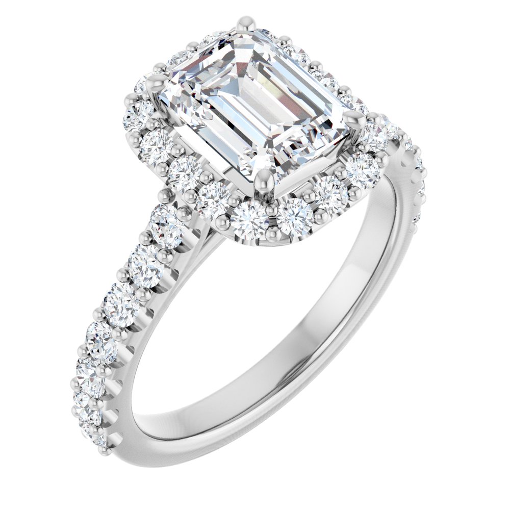 2 1/2 CT Lab-Grown Diamond Engagement Ring in 14K White Gold