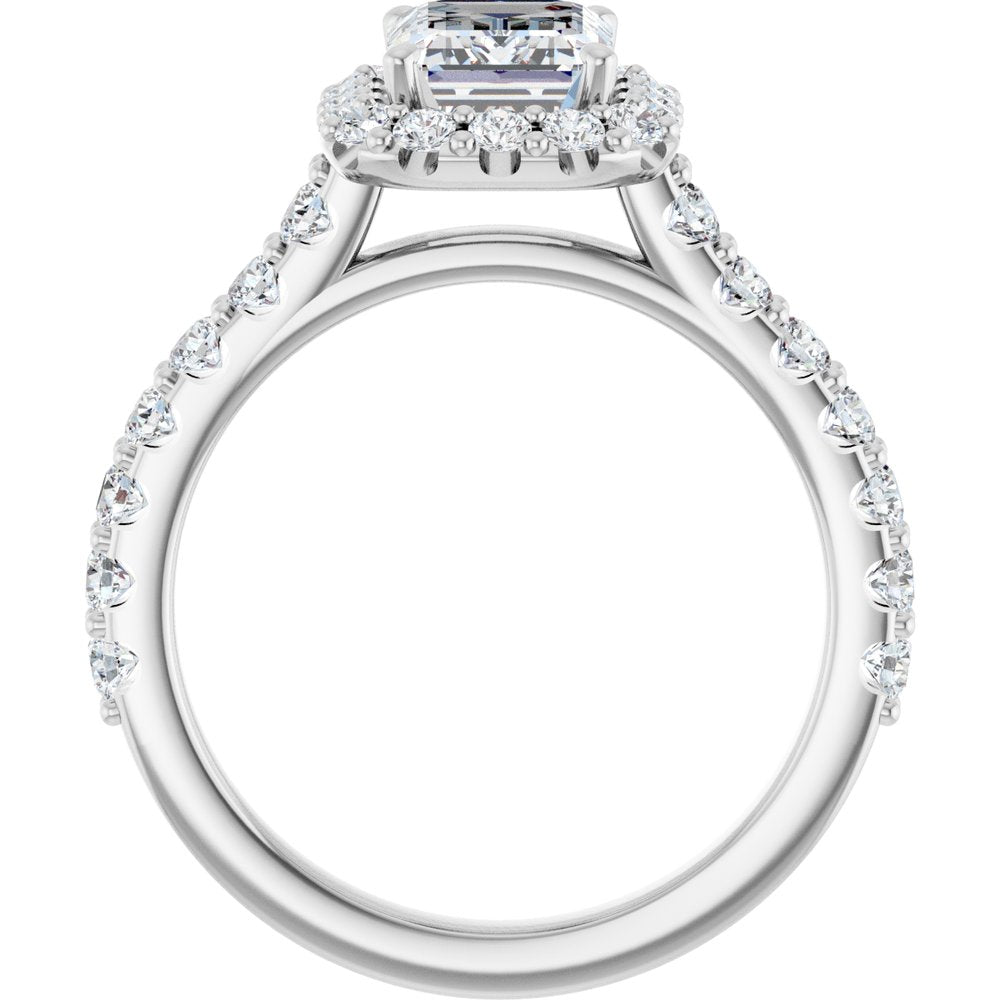 2 1/2 CT Lab-Grown Diamond Engagement Ring in 14K White Gold
