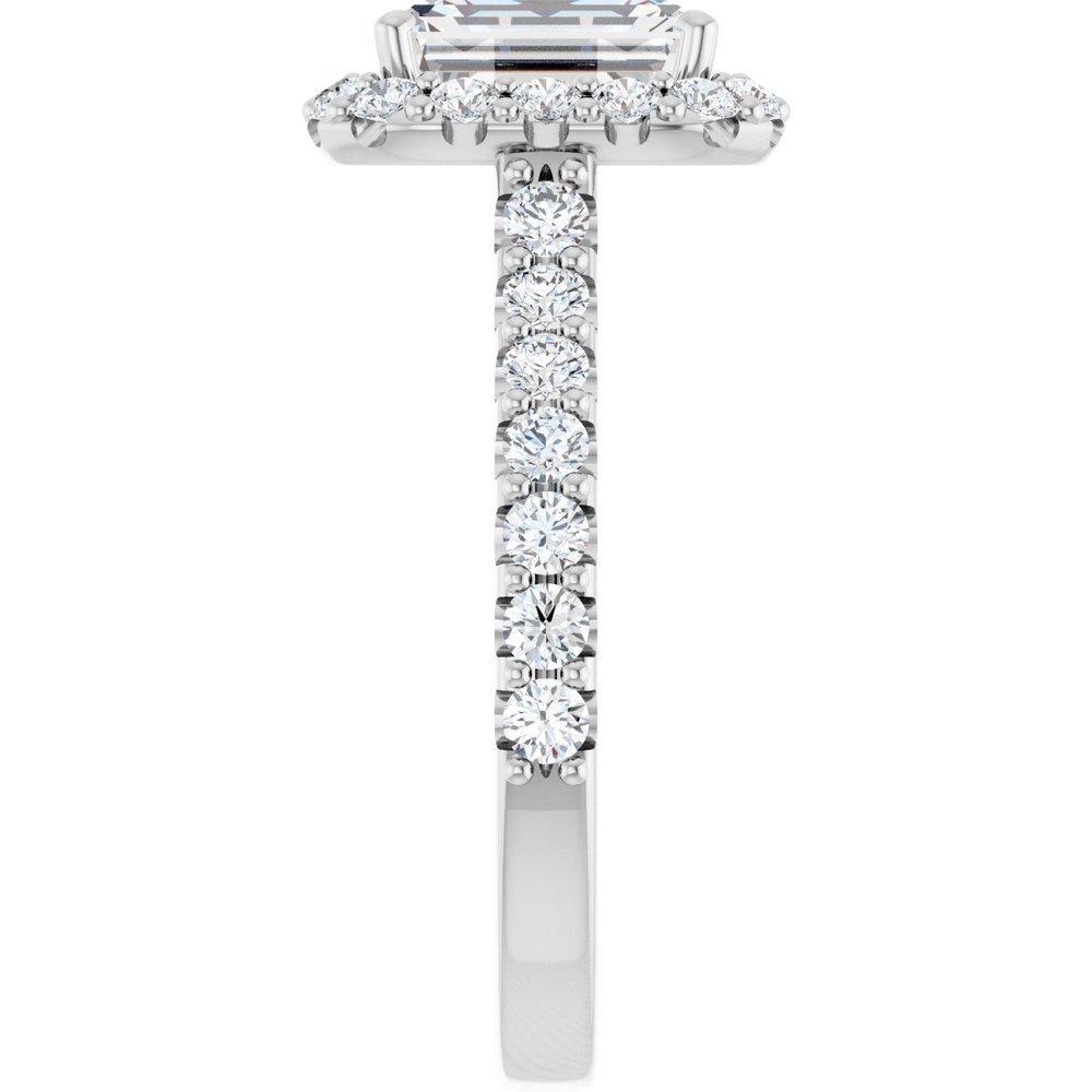2 1/2 CT Lab-Grown Diamond Engagement Ring in 14K White Gold