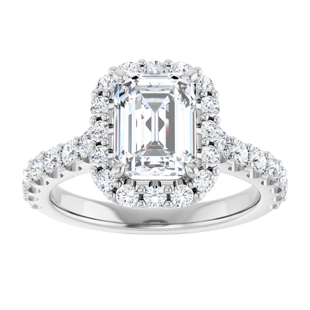 2 1/2 CT Lab-Grown Diamond Engagement Ring in 14K White Gold