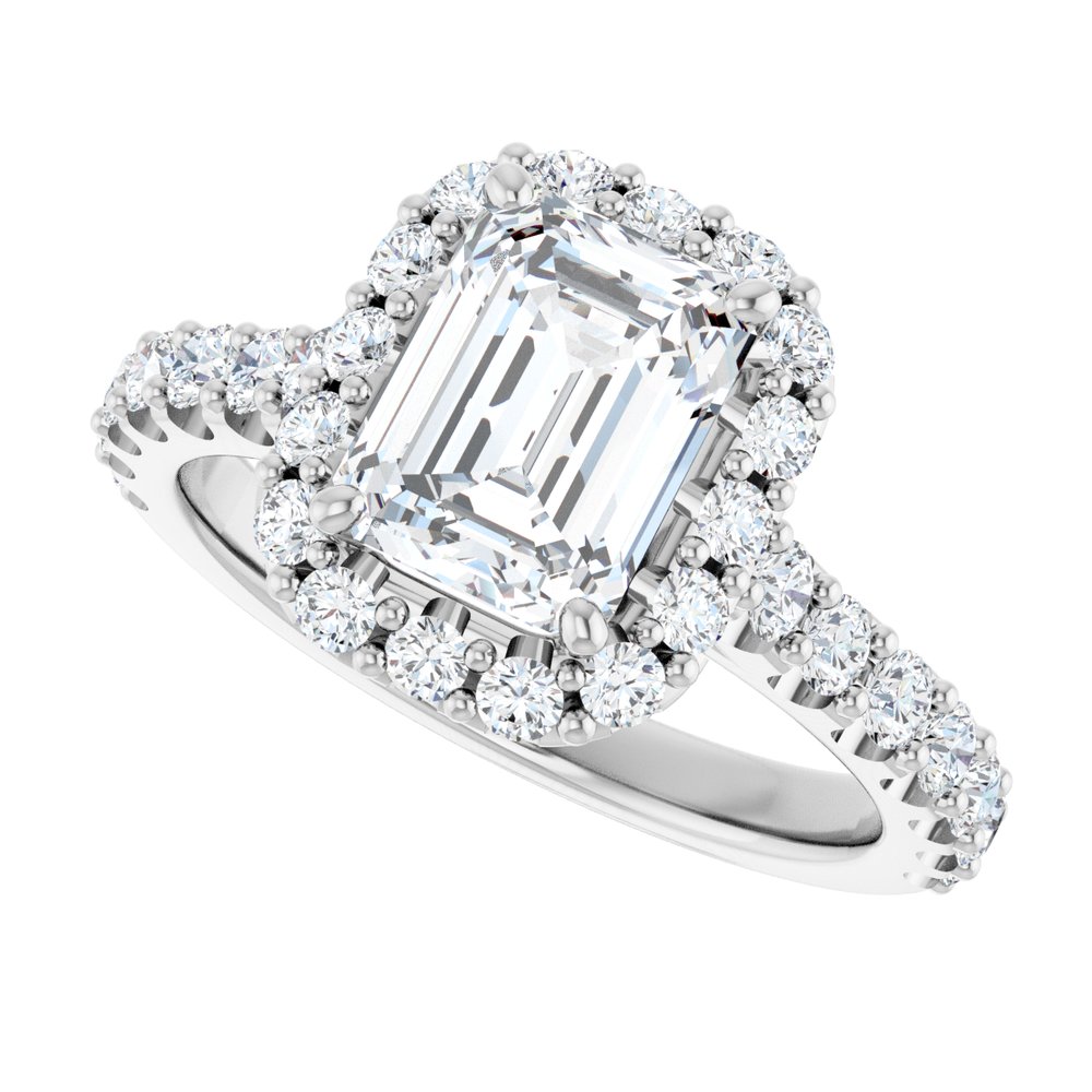 2 1/2 CT Lab-Grown Diamond Engagement Ring in 14K White Gold
