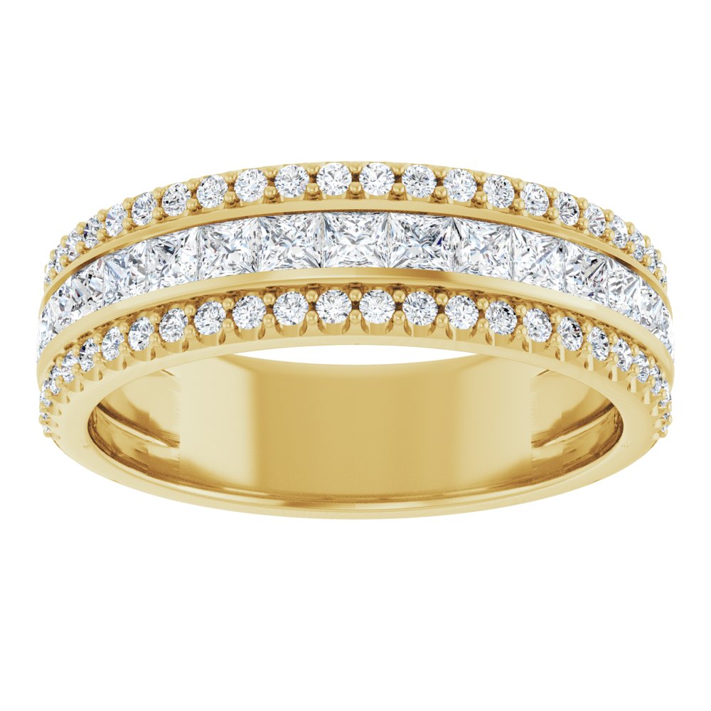 1 1/8 CT Natural Diamond Band in 14K Yellow Gold
