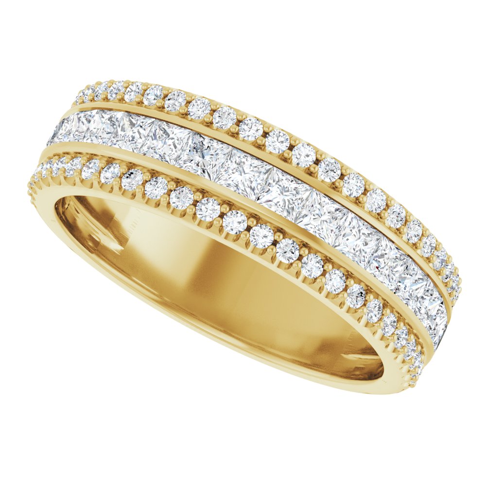 1 1/8 CT Natural Diamond Band in 14K Yellow Gold