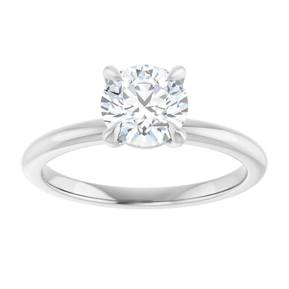 1 CT Lab-Grown Round Diamond Solitaire Ring in 14K White Gold