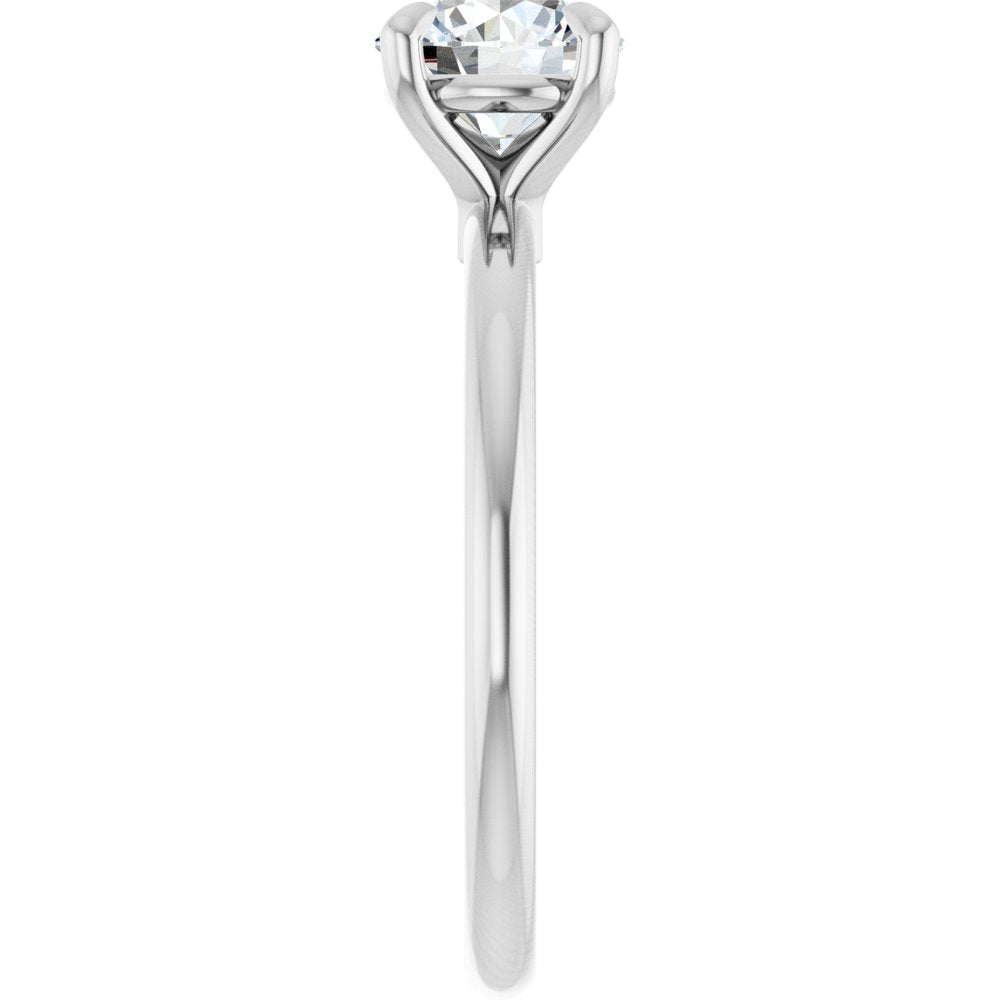 1 CT Lab-Grown Round Diamond Solitaire Ring in 14K White Gold
