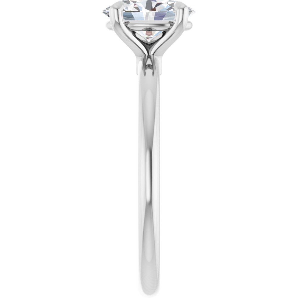 1 CT Lab-Grown Oval Diamond Solitaire Ring in 14K White Gold