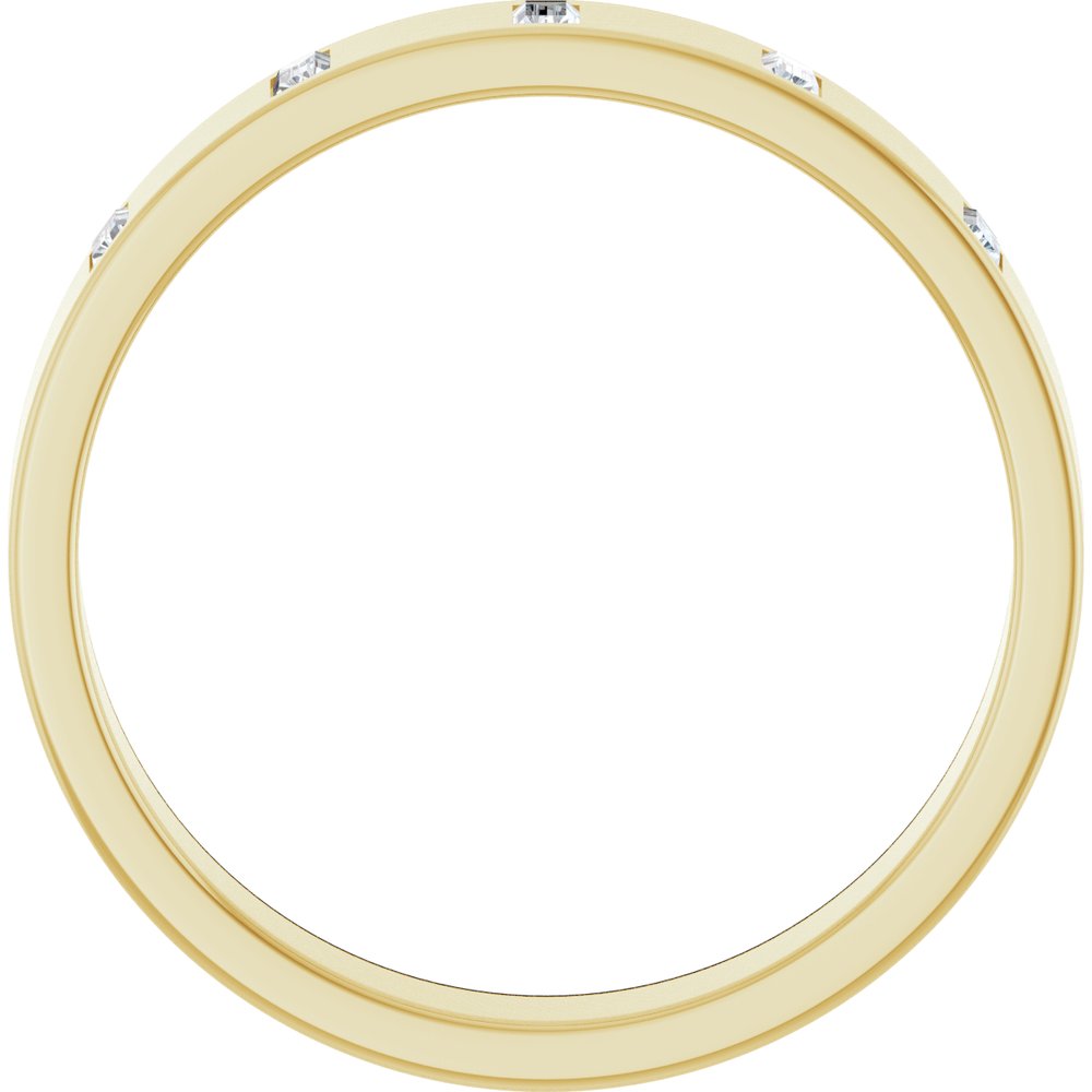 1/6 CT Natural Baguette Diamond Band in 14K Yellow Gold