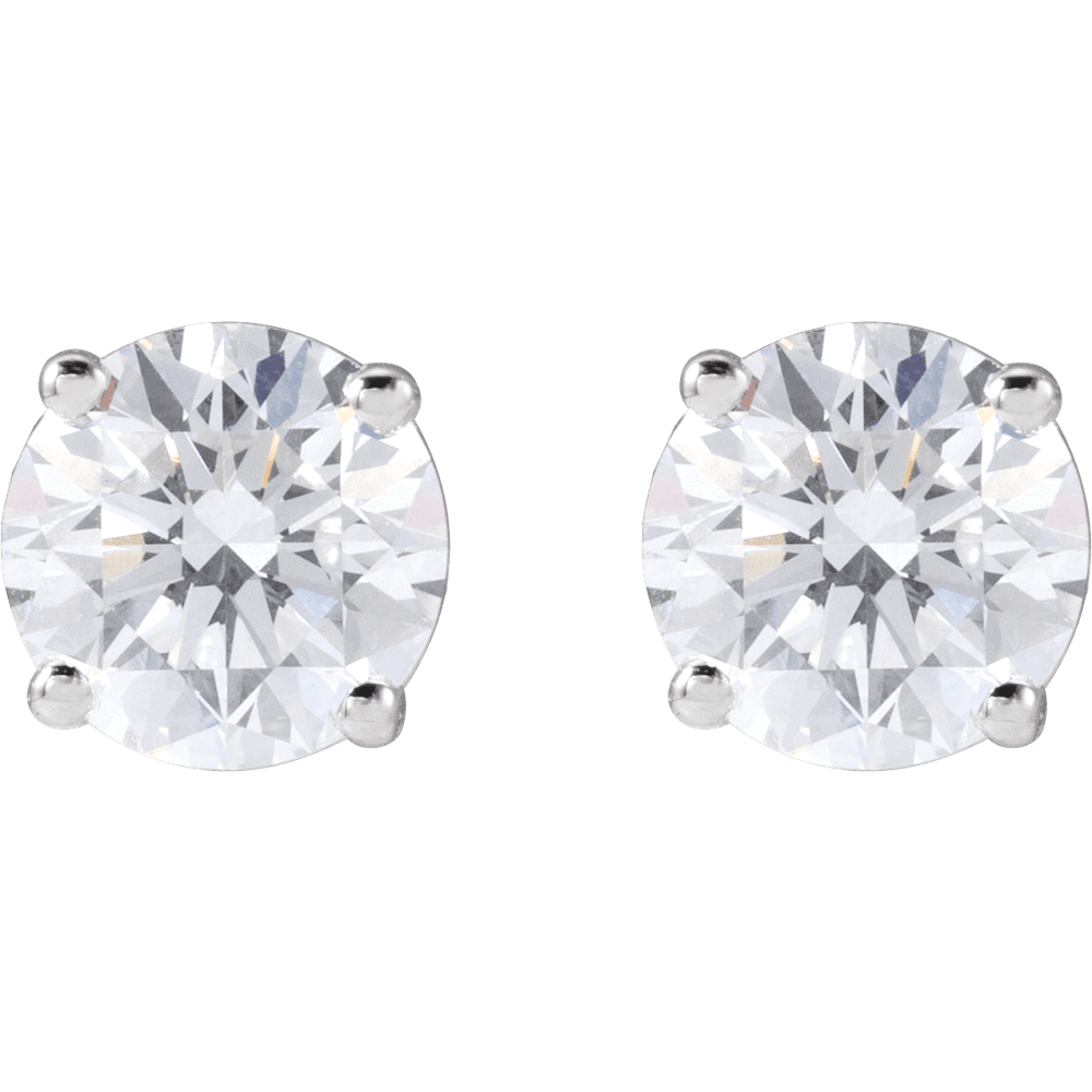 14K White Gold 4 CTW Lab-Grown Diamond Stud Earrings