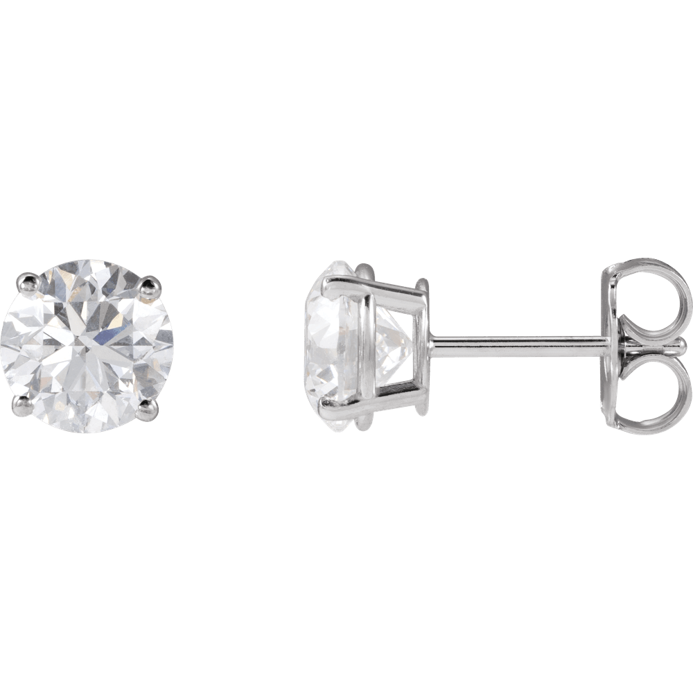 14K White Gold 4 CTW Lab-Grown Diamond Stud Earrings