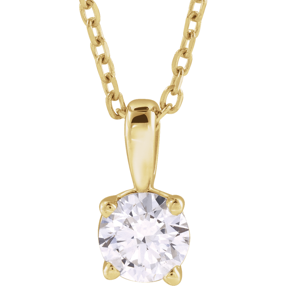 14K Yellow Gold 1 CT Lab-Grown Diamond 18" Necklace