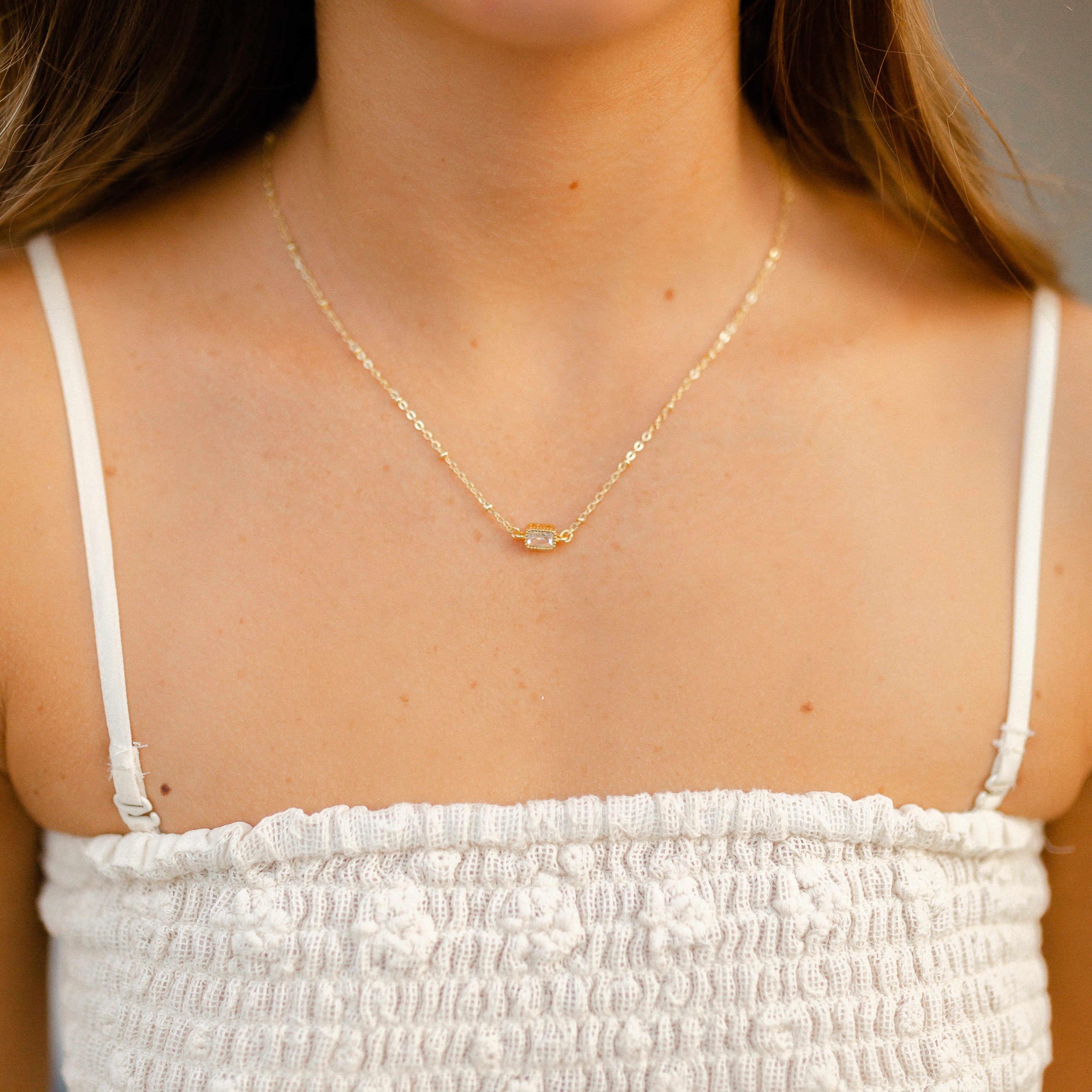 Delicate Solitaire Necklace