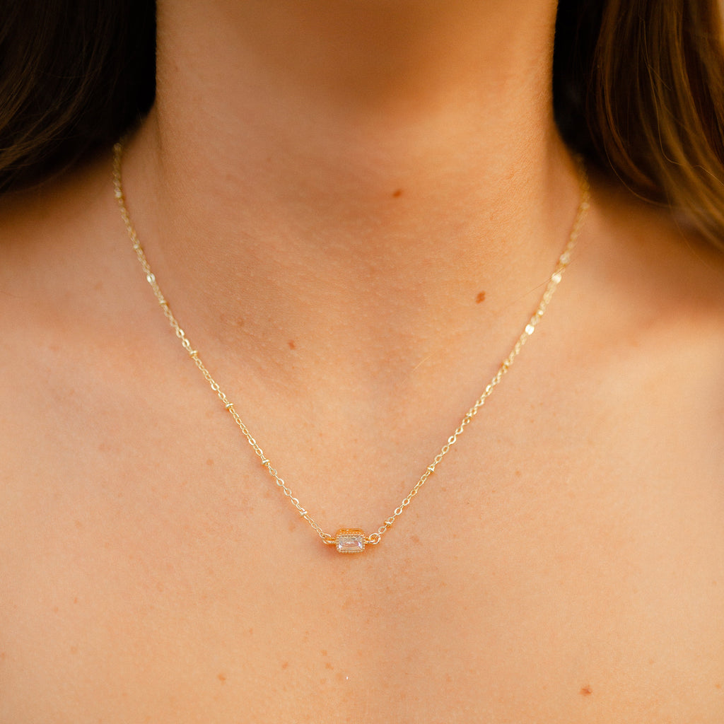 Delicate Solitaire Necklace