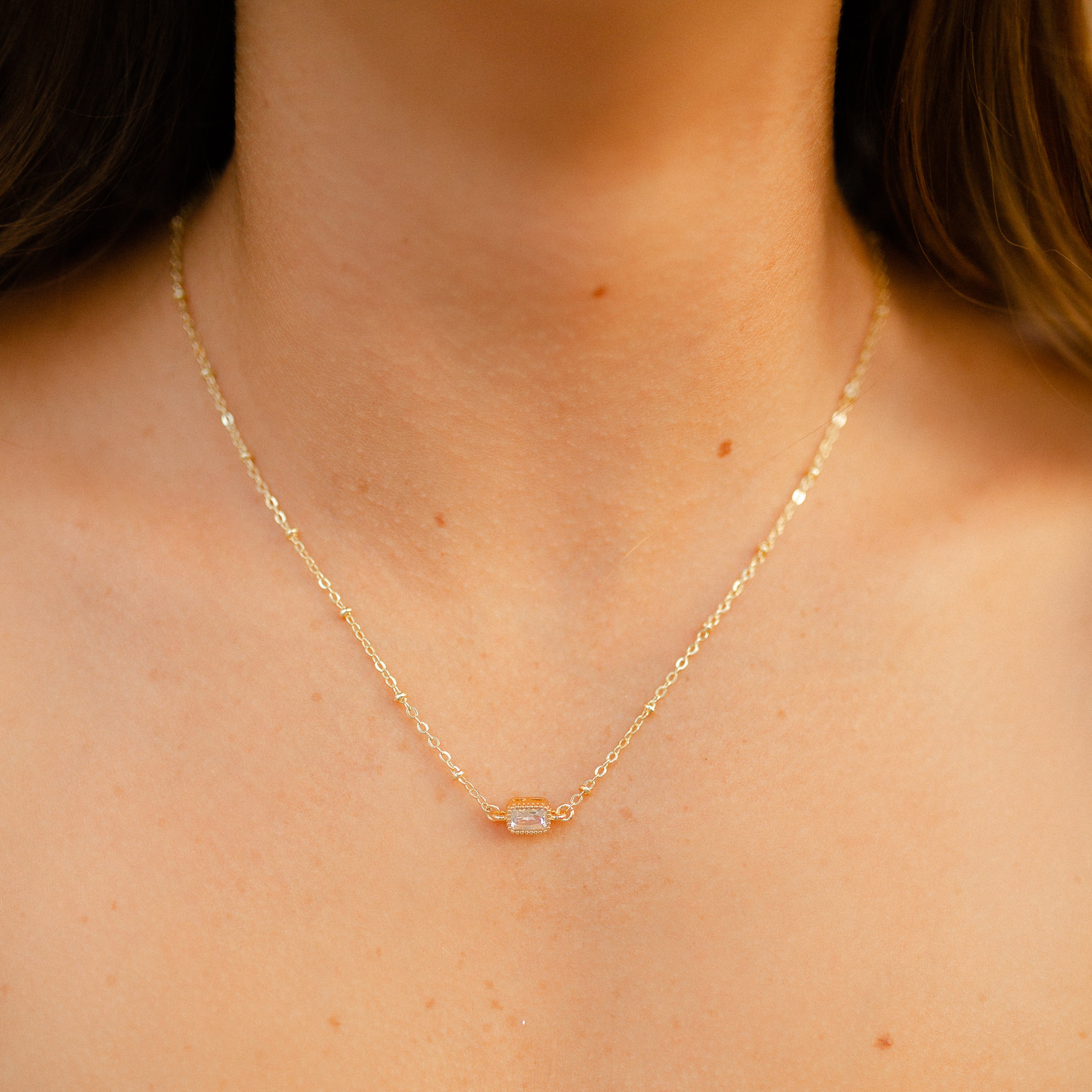 Delicate Solitaire Necklace