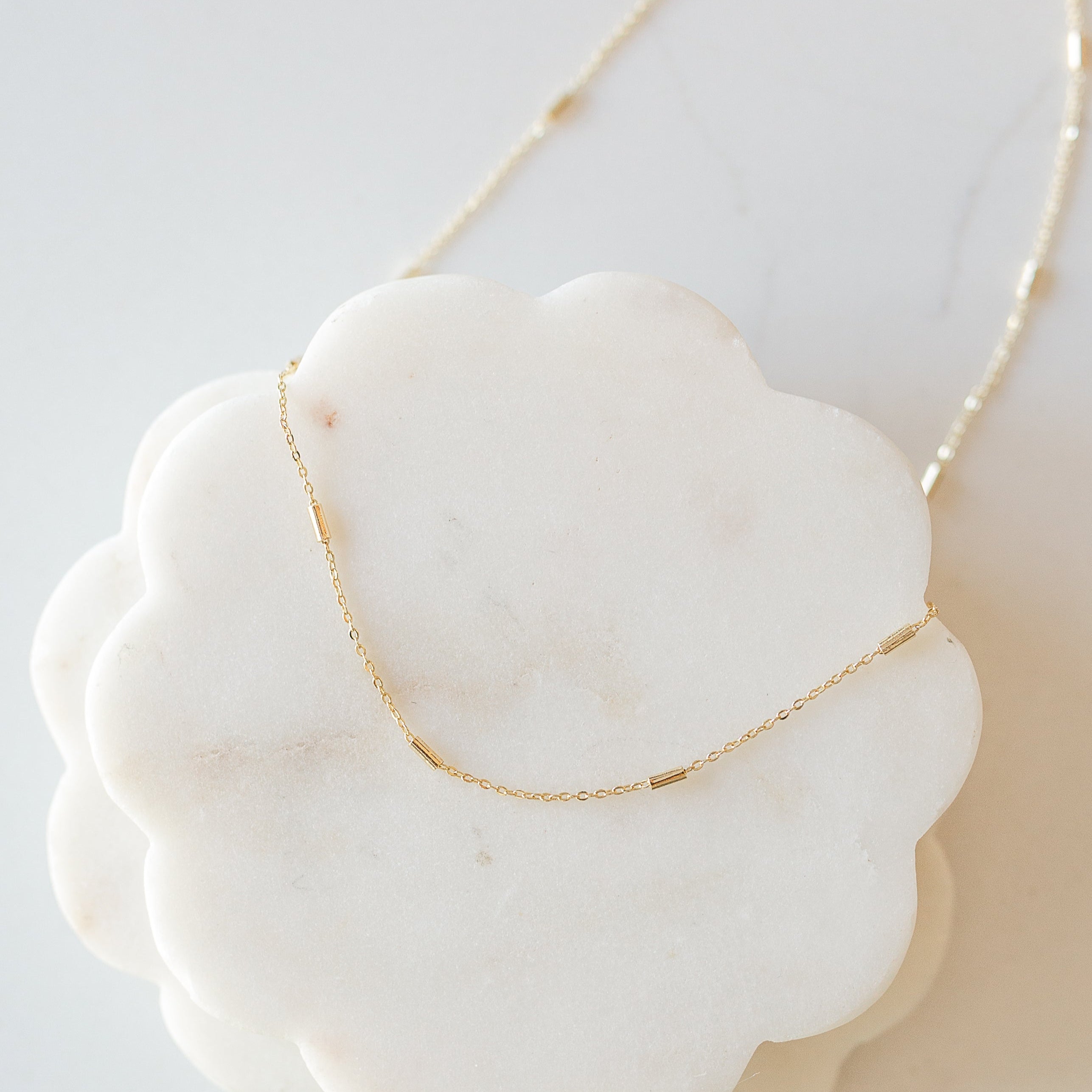 Delicate Bar Chain Layering Necklace