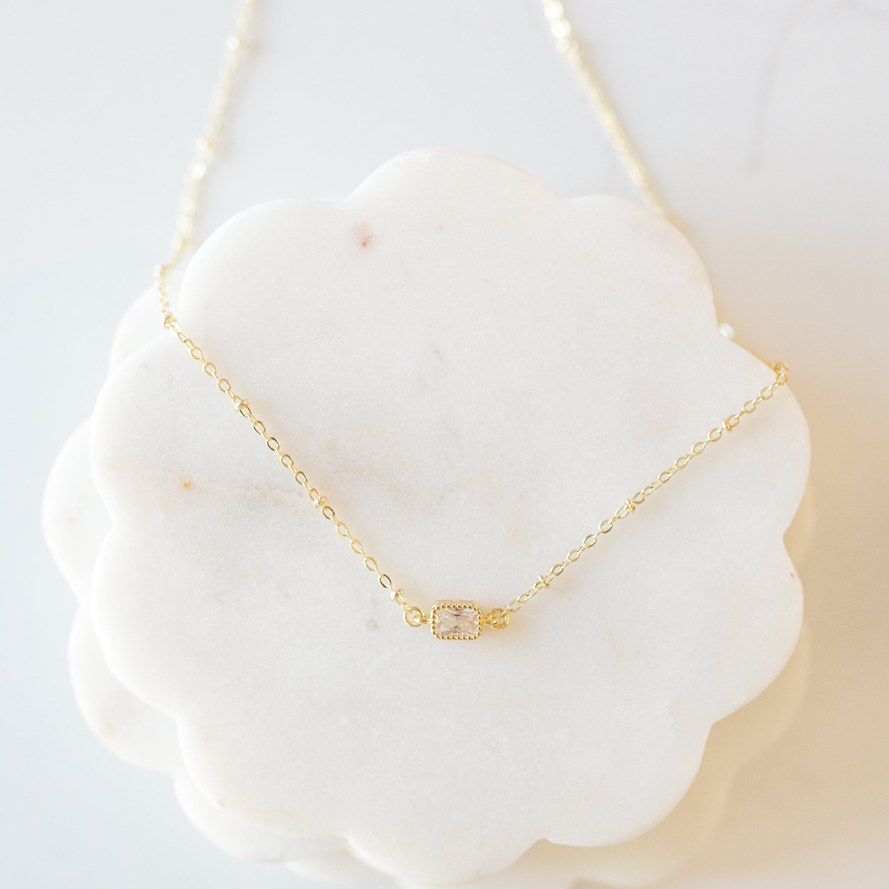 Delicate Solitaire Necklace