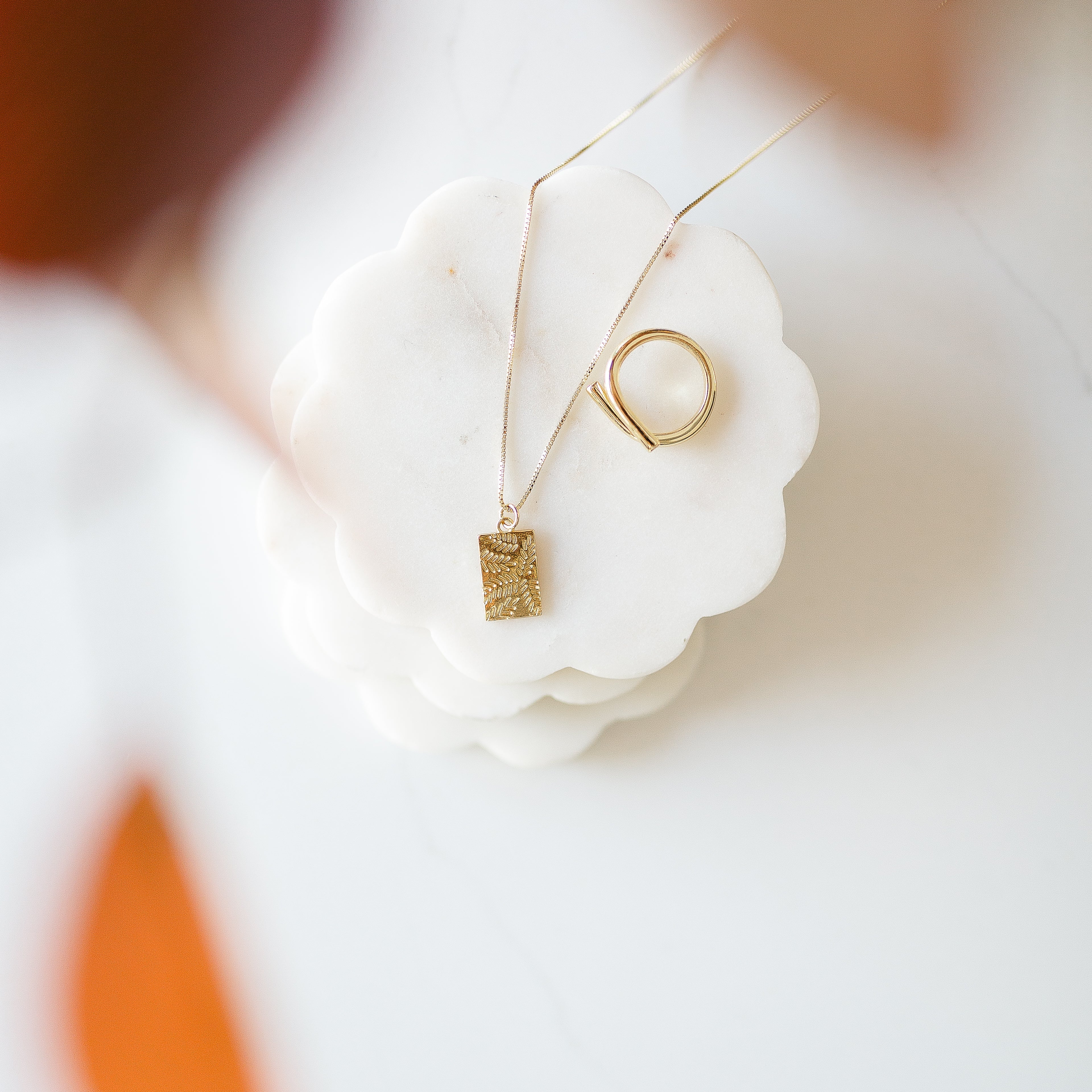 Pressed Olive Necklace